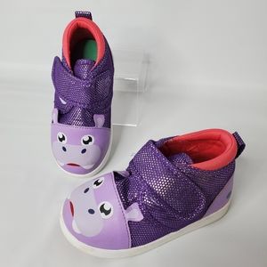 IKIKI hippo squeaky shoes purple pink toddler US 9 - barely used!